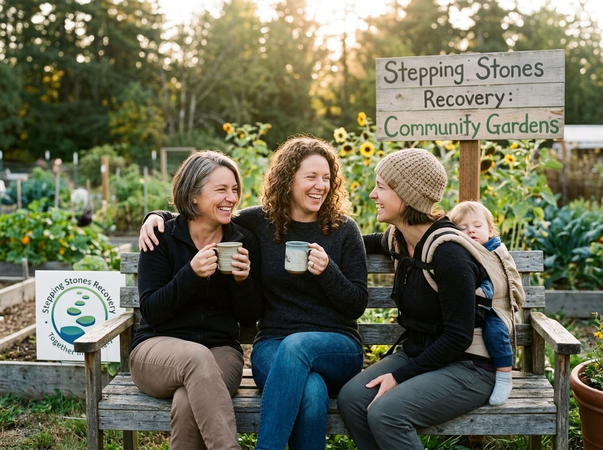 Women in recovery supporting one another